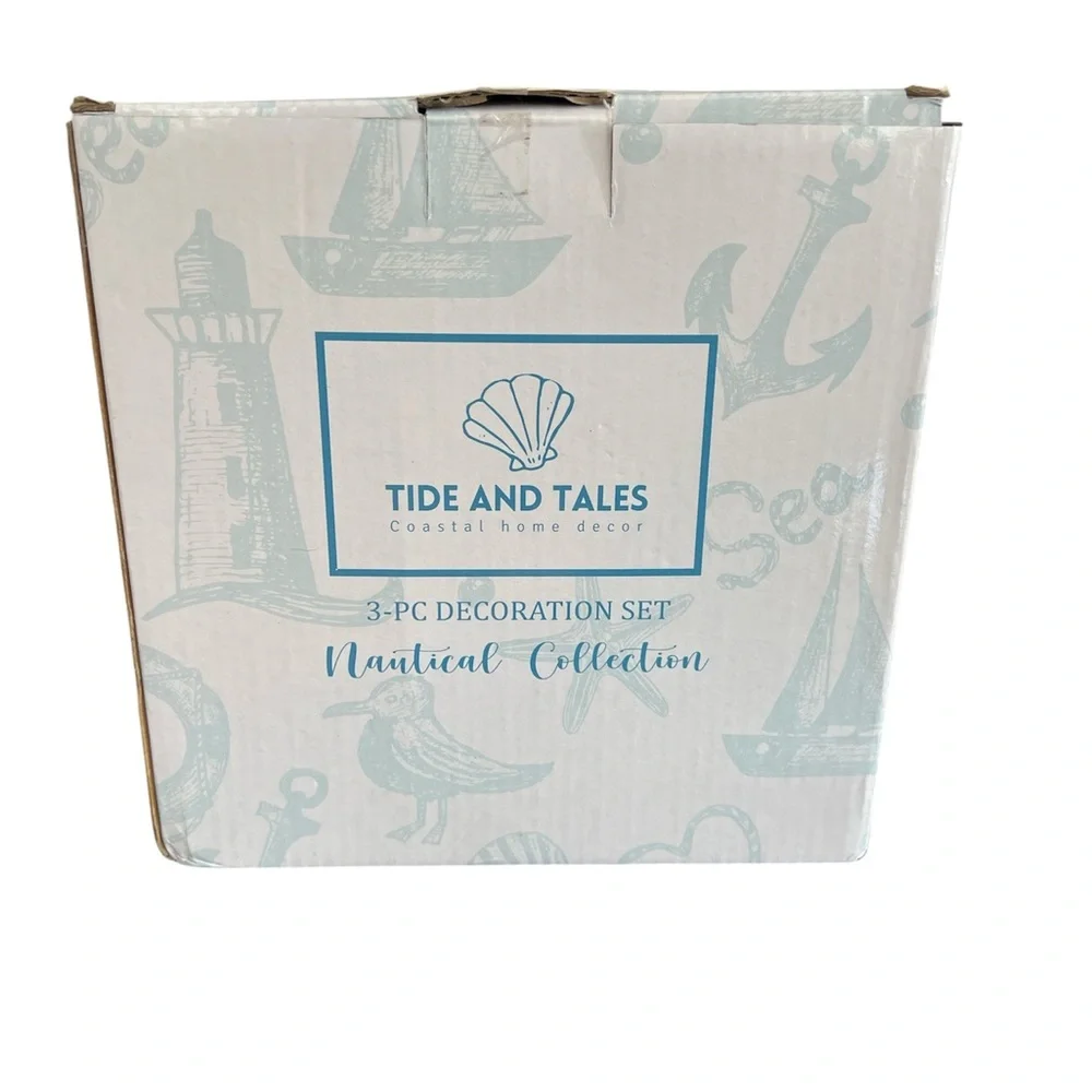 Coastal Nautical Wall Art Set - White and Cream